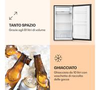 Spitzbergen Uni - Frigorifero, 91 litri, vano freezer da 10 litri, 2 ripiani
