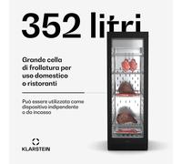 Klarstein Steakhouse Armadio per la frollatura della carne | 352 L | antibatterico | LED | controllo touch | Controllo dell'umidità