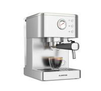 Klarstein SteelPresso - Macchina del caffè | Compatta | 20 bar | Ugello del vapore | Piastra scaldatazze