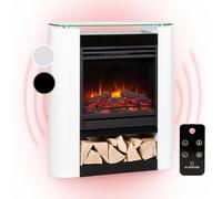 Klarstein Studio 5 1800W 62cm Camino elettrico con cornice con Vano Contenitore Bianco