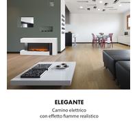 Klarstein Studio LightFire 2000W 132cm Camino Elettrico con Cornice Bianco