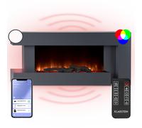 Klarstein Studio LightFire Smart 2000W 132cm Asimmetrico Camino elettrico con cornice Grigio Scuro