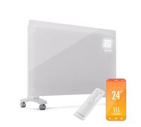 Klarstein Stufa Basso Consumo 2500W, Termoconvettore Smart con Rotelle, Termosifone Portatile, Convettore a Parete con Termostato, Stufetta per Casa