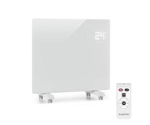 Klarstein Stufa Elettrica Basso Consumo, Stufa Elettrica 1000W, Termoconvettore con Rotelle, Termosifone Elettrico Portatile, Termoconvettore a Parete con Termostato, Stufetta per Casa