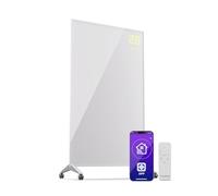 Klarstein Stufa Elettrica Infrarossi Basso Consumo, Pannello Radiante 800W, Telecomando e Timer, WiFi App, Pannelli a Infrarossi Riscaldamento No CO2