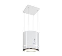 Klarstein Tron Ambience cappa aspirante a isola Ø38cm ricircolo 540m³/h LED bianco