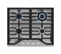 Klarstein Turbocast 60cm Fornello a gas 4 Fuochi Argento