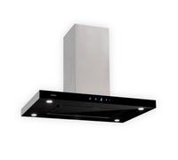 Klarstein Valeria 90cm 558,3 m³/h Cappa a Isola Nero