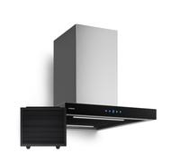 Klarstein Valeria Cappa a isola - Cappa a soffitto, 632 m³/ora, controllo touch, luce LED, modalità boost, ricircolo o scarico