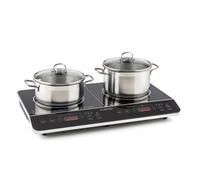 Klarstein VariCook 3500W Piastra a Induzione Portatile 2 Fuochi Nero
