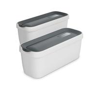 Klarstein Vaschette per Gelato 2x1,5L - Contenitori Plastica con Coperchio, Lavabili in Lavastoviglie, Accessori per Gelatiere, Granite e Yogurt, Vaschette Gelato Resistenti