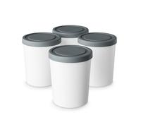 Klarstein Vaschette per Gelato 4x180ml - Contenitori in Plastica con Coperchio,
