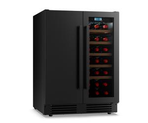 Klarstein Velaire 60cm 21 Bottiglie Cantinetta da Incasso Sottobanco Doppia Temperatura Nero
