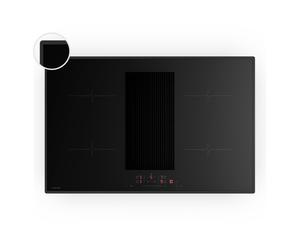 Klarstein Velaire 80cm 4 Fuochi Piano a Induzione Con Cappa Integrata Nero