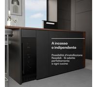 Velaire - Cantinetta da incasso | Moderna, elegante | Protezione UV | Doppia zona | 17 bottiglie