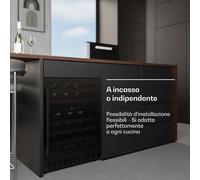 Velaire - Cantinetta da incasso | Moderna, elegante | Protezione UV | Doppia zona | 46 bottiglie