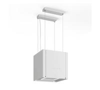 Klarstein Velaire - Cappa Aspirante a Soffitto - 601 m³/ora, Efficienza A++, Touch, LED, Filtro a Carboni Attivi, 41x41x40 cm, Cappa Filtrante da Cucina Sospesa, Bianca