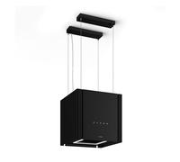Klarstein Velaire - Cappa Aspirante a Soffitto - 601 m³/ora, Efficienza A++, Touch, LED, Filtro a Carboni Attivi, 41x41x40 cm, Cappa Filtrante da Cucina Sospesa, Nera