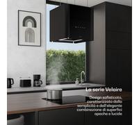 Velaire - Cappa aspirante con funzione di sollevamento, 40 cm | Elegante, minimalista, potente | Classe energetica A++ | 601 m³/ora