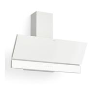 Klarstein Velaire Cappa Cucina 90 cm - 820 m³/h, Touch Invisibile, LED, Classe A++, 3 Velocità + Boost, Filtro Carbone & Alluminio, Cappa Aspirante Angolare, Cappe Inclinate, Bianco