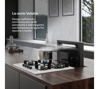 Klarstein Velaire - Piano cottura a gas | 4 fuochi con ignizione elettrica | Compatibile con metano e GPL | 8000 W | 60 cm