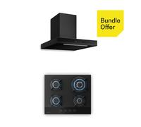 Klarstein Velaire piano cottura a gas + cappa camino 60 cm