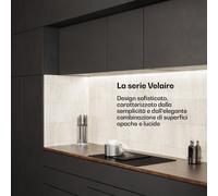 Velaire - Piano cottura a induzione ibrido con cappa integrata, 80 cm, 8400 W, minimalista e potente