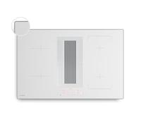 Klarstein Velaire Piano Induzione con Cappa Integrata - 4 Zone, 8400W Boost, Cursore Touch, Timer, Blocco Bambini, Cappa 597 m³/h, Flessibile 80cm, Piano Cottura Cappa Integrata