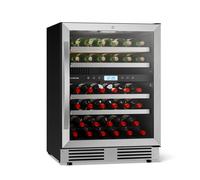 Klarstein VeroSteel 43 Bottiglie Cantinetta da Incasso Sottobanco 2 Zone Argento