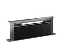 Klarstein Verosteel Cappa Aspirante 90 cm - A++ Efficienza, 906,2 m³/h, Touch Invisibile, LED, Filtro Carbone, Cappa Cucina a Scomparsa, Vetro Nero & Alluminio, Silenziosa