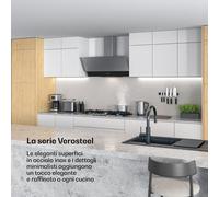 Verosteel - Cappa aspirante | Elegante, minimalista, potente | Classe energetica A | 624 m³/ora | 90 cm