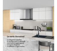 Klarstein Verosteel cappa aspirante | Elegante, minimalista, potente | Classe energetica A++ | 881,6 m³/h | 90 cm