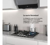 Klarstein Verosteel - Piano cottura a gas, 4 fuochi | Accensione elettrica | Compatibile con metano e GPL | 8000 W | 60 cm