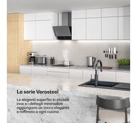 Klarstein Verosteel piano cottura in vetroceramica + cappa a parete Verosteel | 45 cm