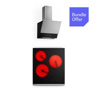 Klarstein Verosteel vetroceramica + cappa a parete 45 cm