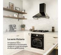 Klarstein Victoria 60 Set Triplo Gas | Piano cottura a gas | Forno | Cappa aspirante