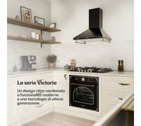 Klarstein Victoria 75cm Fornello a gas 5 Fuochi Nero