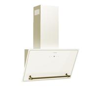 Klarstein Victoria - Cappa da Cucina Angolare, 60cm, 400m³/ora, Touchscreen, LED, Efficienza Energetica A++, Silenziosa: 52dB, Crema & Oro, Filtri al Carbone & in Alluminio, Estrazione & Ricircolo