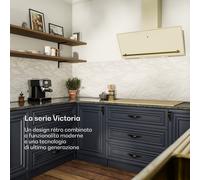 Victoria - Cappa inclinata, 90 cm, flusso d'aria di 400 m³/ora