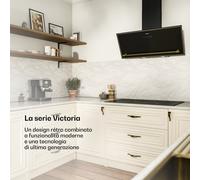 Klarstein Victoria - Cappa inclinata, 90 cm, flusso d'aria di 400 m³/ora