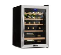 KLARSTEIN Vinamour 19 Uno CANTINETTA VINO, 19 bottiglie, 4 ripiani, dimensoni: L 48 cm, A 64 cm, P 43 cm, temperatura massima 18 °C, temperatura minima 4 °C, Argento, Nero