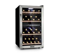Klarstein Vinamour 48cm 45 Bottiglie Cantinetta Vino Doppia Temperatura Argento