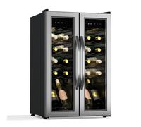 Klarstein Vinamour 51cm 24 Bottiglie Cantinetta Vino Doppia Temperatura Argento