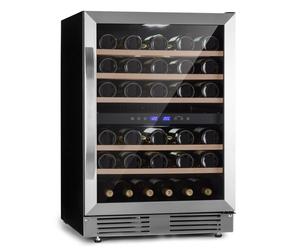 Klarstein Vinovilla 51 Bottiglie Cantinetta da Incasso Sottobanco 2 Zone Argento
