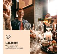 Vinovilla 7 Built-in Uno Quartz Frigorifero per vini da incasso bianco vetro acciaio inox