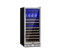 KLARSTEIN Vinovilla Grande 116 CANTINETTA VINO, 116 bottiglie, 10 ripiani, dimensoni: L 60 cm, A 140 cm, P 68 cm, temperatura massima 18 °C, temperatura minima 5 °C, Argento, Nero, classe G
