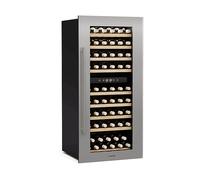 KLARSTEIN Vinsider Duo 79 CANTINETTA VINO, 79 bottiglie, 9 ripiani, dimensoni: L 59 cm, A 123 cm, P 56 cm, temperatura minima 5 °C, Argento, Nero