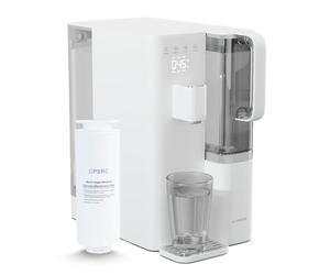 KLARSTEIN VitalPour Filtro Acqua - Osmosi Inversa a 5 Stadi, Dispenser Acqua Calda Istantanea 5 Livelli, Serbatoio 5L & Caraffa 1,5L, Installazione Facile, Pannello Touch, Blocco Bambini