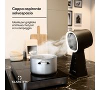 Klarstein WanderVent | Mini cappa aspirante | 200 m³/ora | Design compatto | Batteria