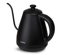 Klarstein Wasserkocher, Schwanenhals-Wasserkocher Edelstahl, Schnell Kochender Kettle, Leise & Tropffrei, Reise mit Warmhaltefunktion, Temperatur 40-100 °C, 2 KW, 1 Liter